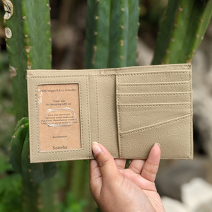 Cash Bi-fold Wallet Cactus Leather