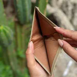 Cash Bi-fold Wallet Cactus Leather