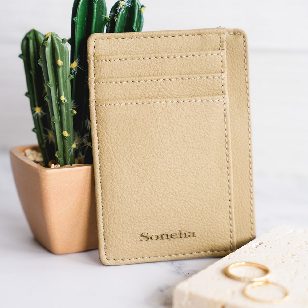 succulent wallet Cactus Leather Wallet